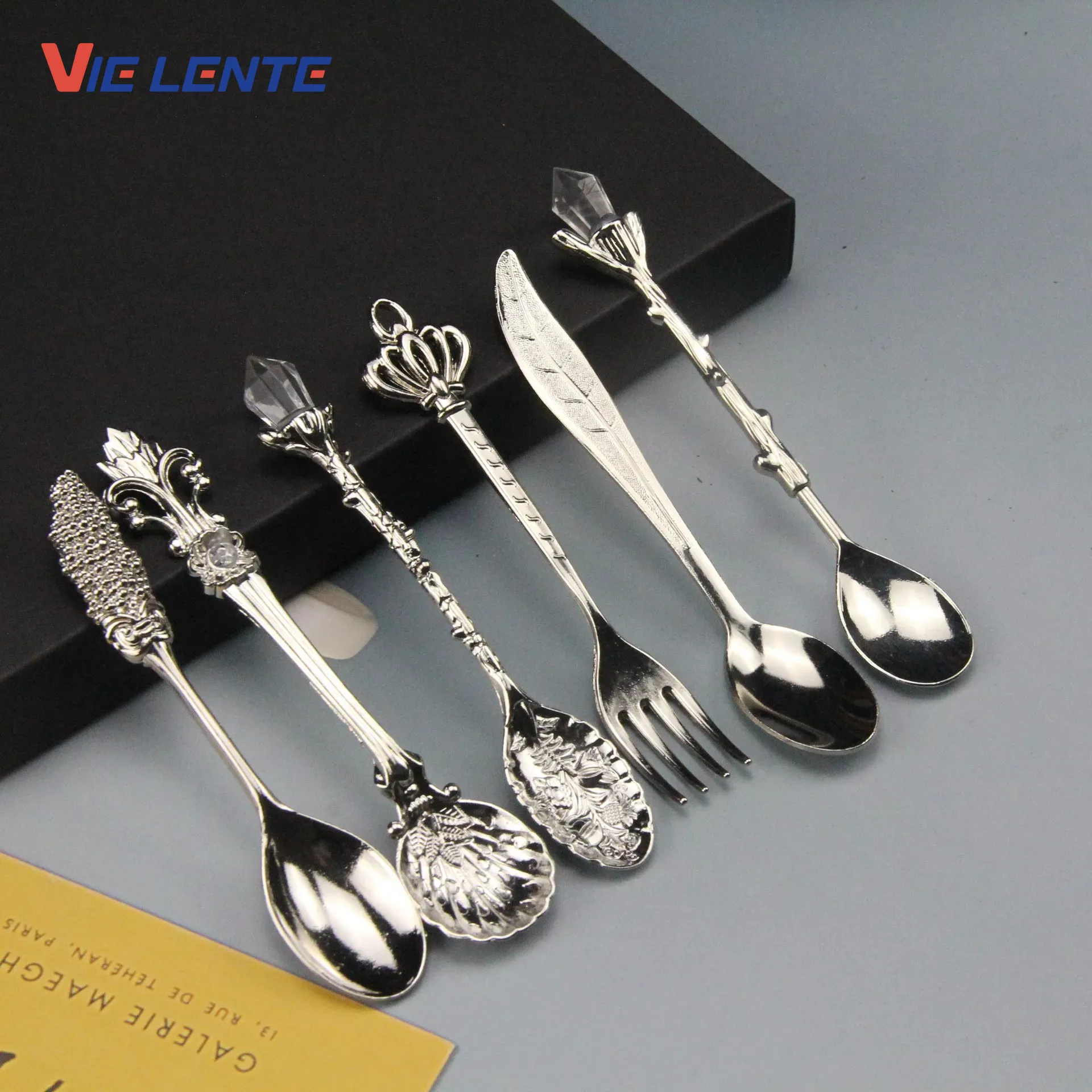 6 個セットアイスクリームスプーンジャムスプーンデザートスプ - Vintage Collectible Spoons のレビューと価格