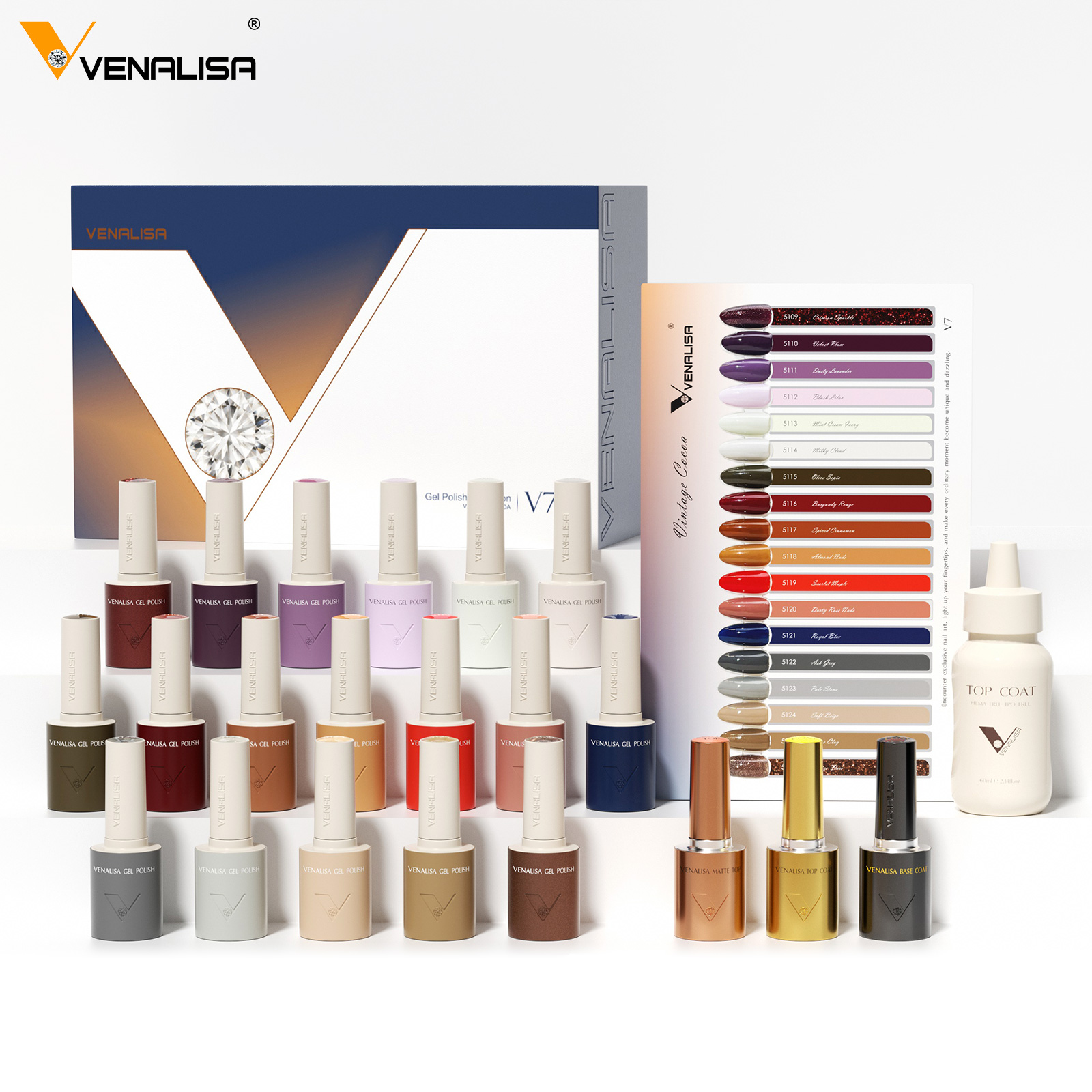 VENALISA V7 ジェルネイルポリッシュ 18色 秋冬 - Vintage Collectible Bottles のレビューと価格