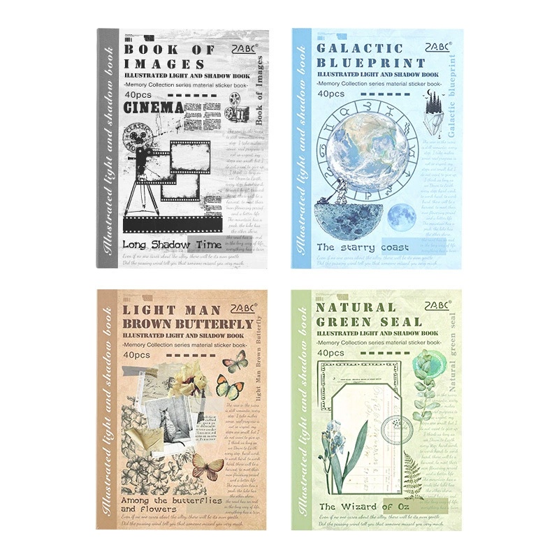 40枚入りイラストライトシャドウシリーズステッカーブック、ヴ - Vintage Collectible Books のレビューと価格